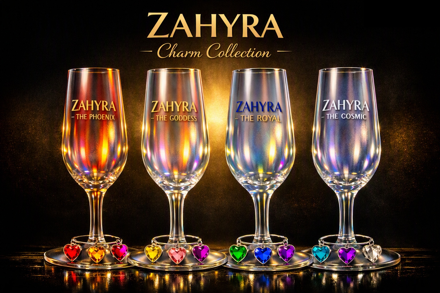 Zahyra Charm Collection – Full 4-Piece Set